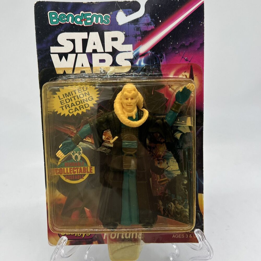 Star Wars Bib Fortuna Bend-Ems Poseable Action Figure & Card 1994 JusToys #12552